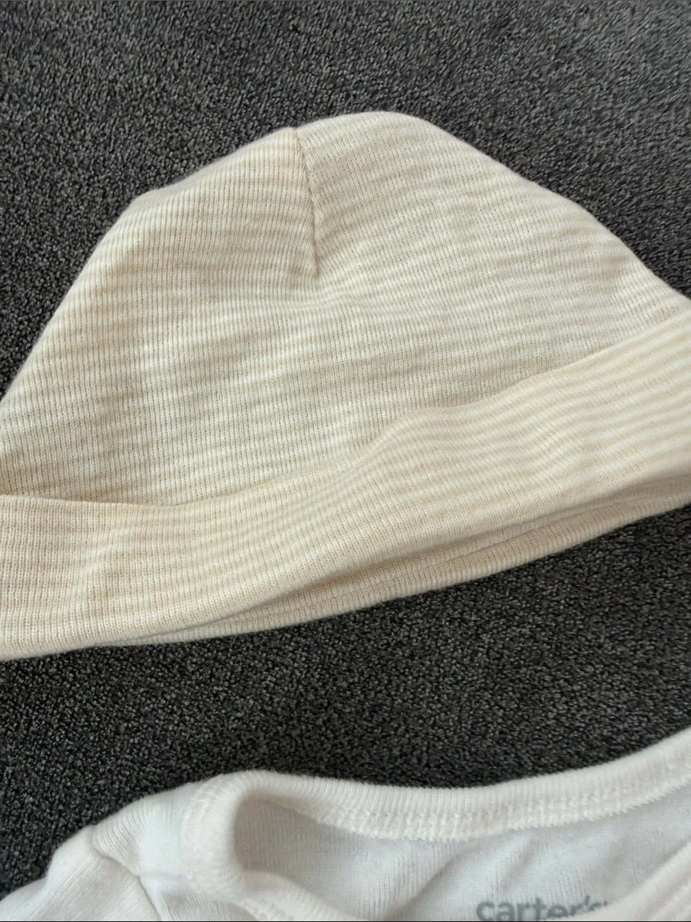 Carter's Cream and Beige Baby Matching Set - Hat, Top, Pants, Socks